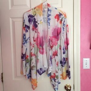 Watercolor flower sweater